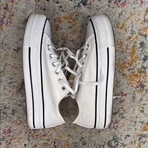 Converse Classic Platform White Lace-Up Sneakers